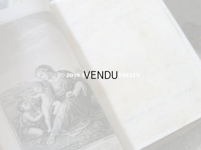 画像7: 1870年 アンティーク ミサ典書 ダークブルーのベルベット