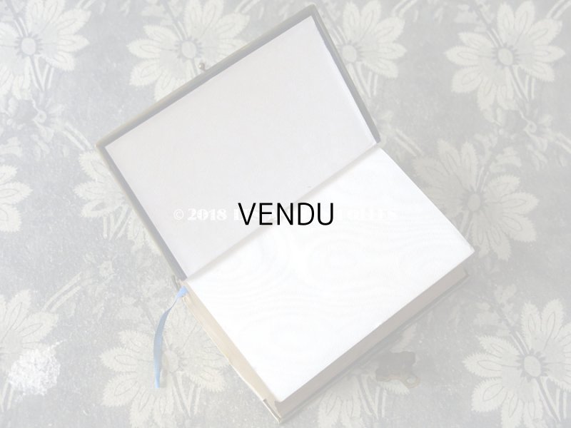 画像6: 1870年 アンティーク ミサ典書 ダークブルーのベルベット