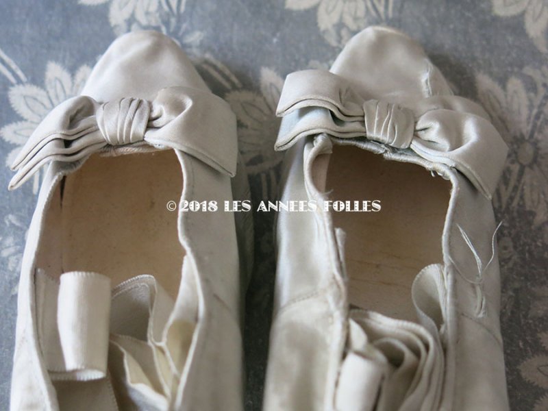 画像11: 1920年代 アンティーク ウエディング シューズ パウダーブルー