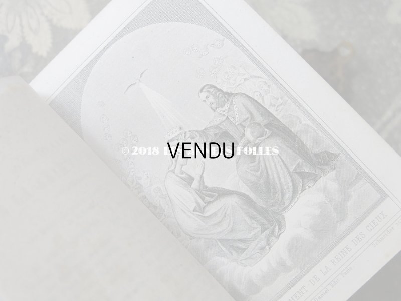 画像9: 1870年 アンティーク ミサ典書 ダークブルーのベルベット