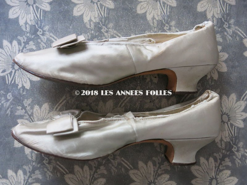 画像8: 1920年代 アンティーク ウエディング シューズ パウダーブルー