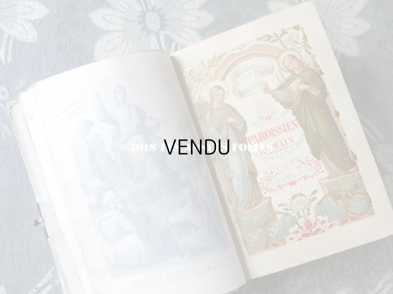 画像9: 1892年 アンティーク ミサ典書  モノグラム 『M.A』 のメダイヨン イボワリヌ製