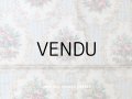 未使用 1900年代 アンティーク  ローズパニエ柄 シルク製ファブリック 48×82cm