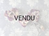 アンティーク  パンジーの布花 ベルベットのコサージュ