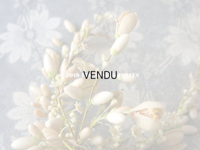 画像8: 1920年代 アンティーク ワックスフラワーのヘッドリース & ブローチ & ブーケのセット ウェディング 結婚式 ティアラ