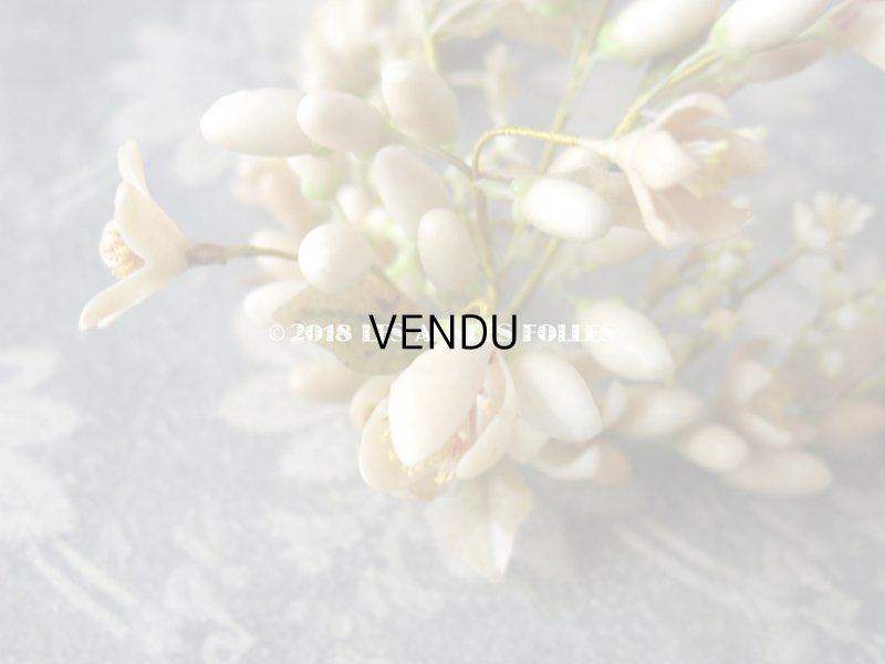 画像7: 1920年代 アンティーク ワックスフラワーのヘッドリース & ブローチ & ブーケのセット ウェディング 結婚式 ティアラ