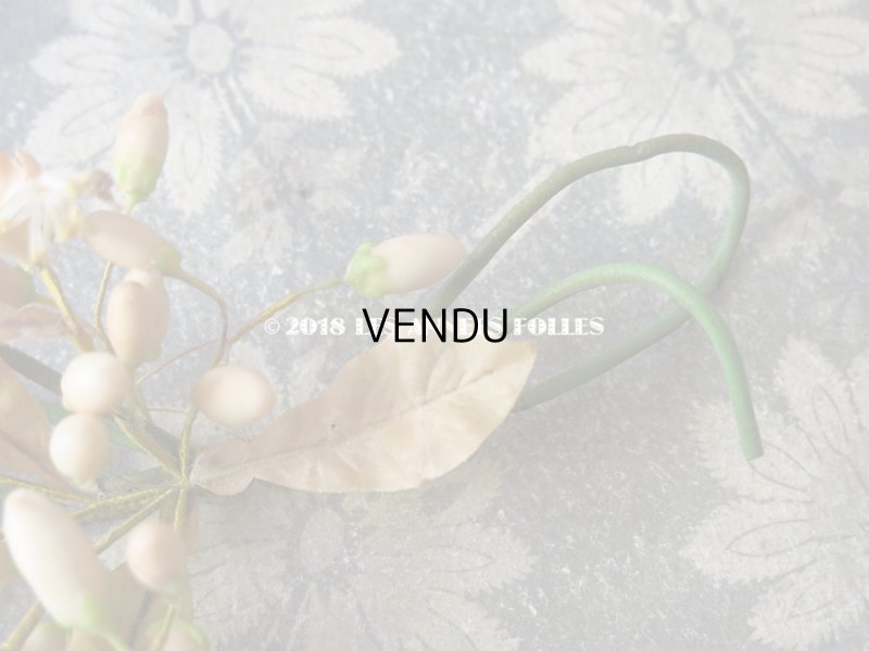 画像15: 1920年代 アンティーク ワックスフラワーのヘッドリース & ブローチ & ブーケのセット ウェディング 結婚式 ティアラ