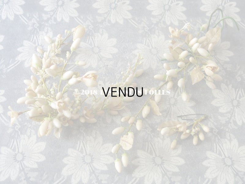 画像3: 1920年代 アンティーク ワックスフラワーのヘッドリース & ブローチ & ブーケのセット ウェディング 結婚式 ティアラ