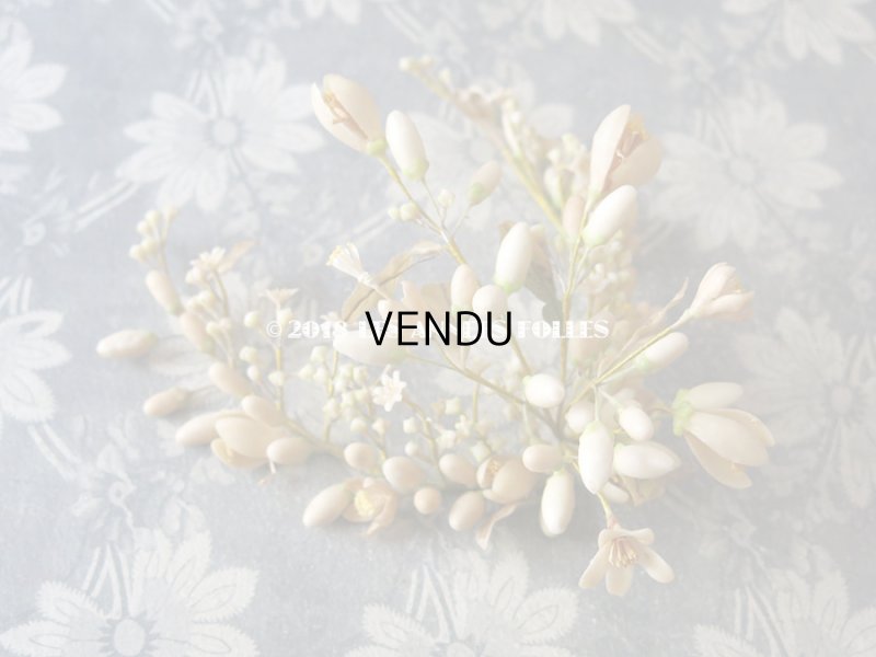 画像4: 1920年代 アンティーク ワックスフラワーのヘッドリース & ブローチ & ブーケのセット ウェディング 結婚式 ティアラ