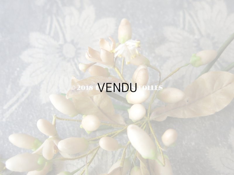 画像14: 1920年代 アンティーク ワックスフラワーのヘッドリース & ブローチ & ブーケのセット ウェディング 結婚式 ティアラ