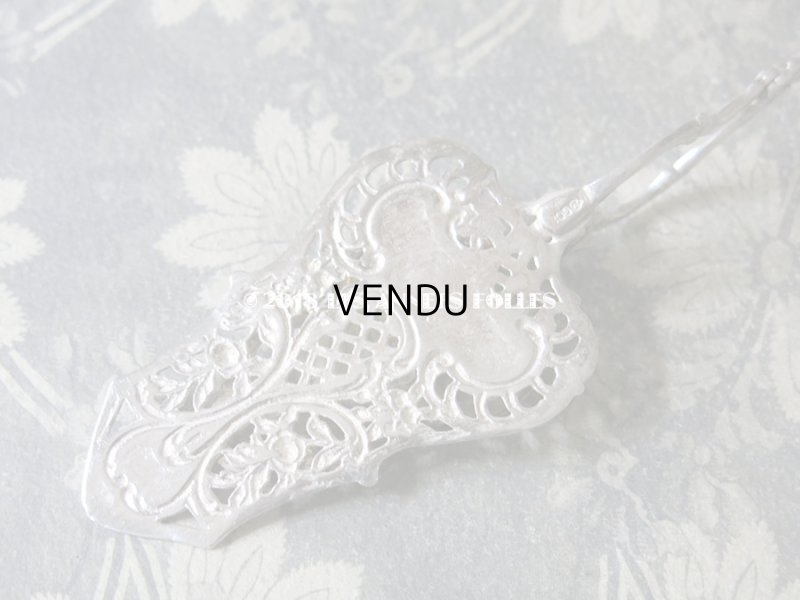 画像5: アンティーク ケーキトング 薔薇模様 シルバー製