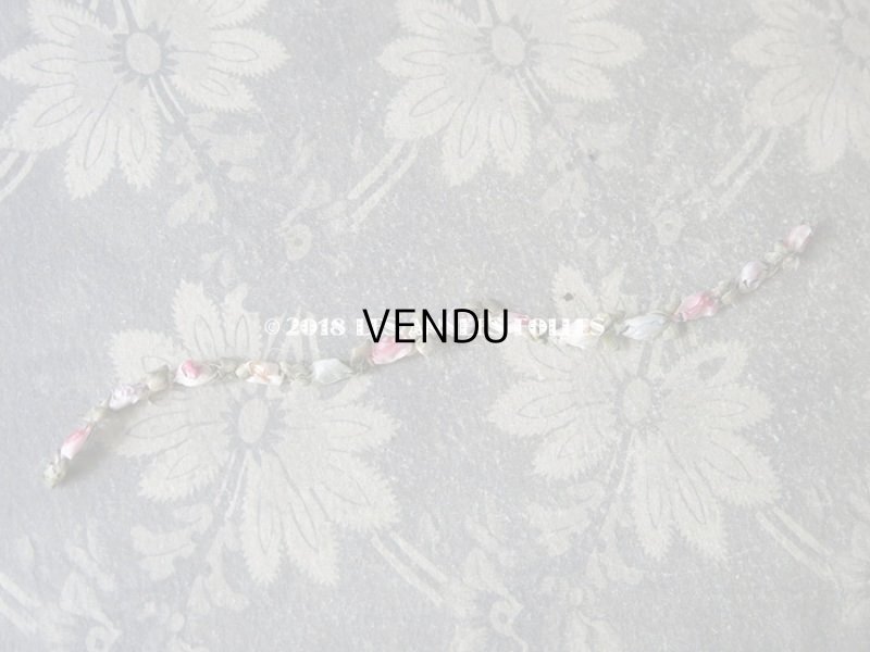 画像3: 19世紀末 アンティーク  シルク製 5色の薔薇のロココトリム  ロココリボン