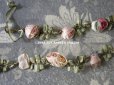 画像4: 19世紀末 アンティーク  シルク製 5色の薔薇のロココトリム  ロココリボン  (4)