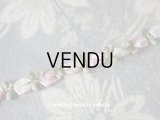 19世紀末 アンティーク  シルク製 2色の薔薇のロココトリム  ロココリボン 