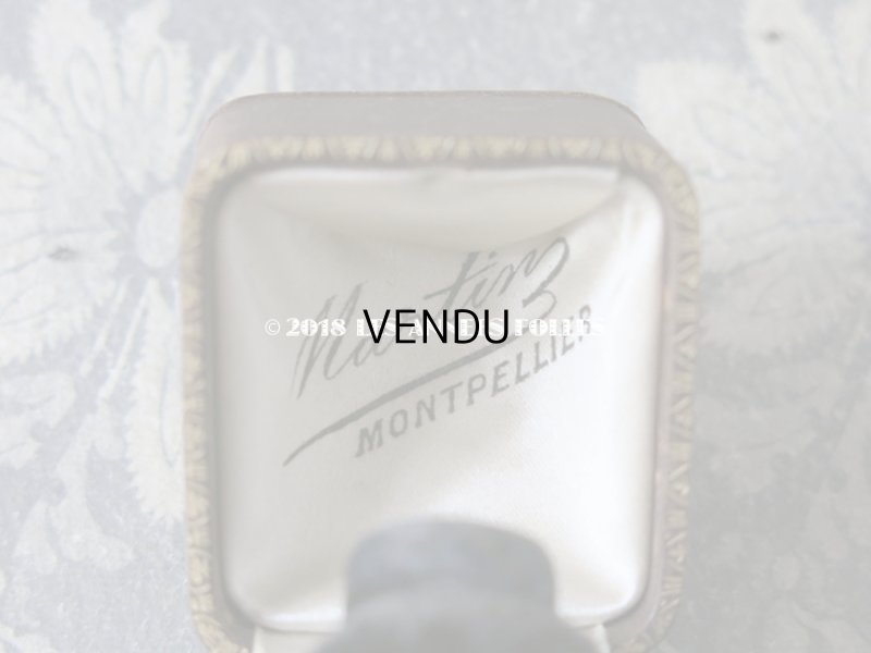 画像9: アンティーク 本革製 ジュエリーボックス リングボックス モノグラム 【 ID 】 ブラウン