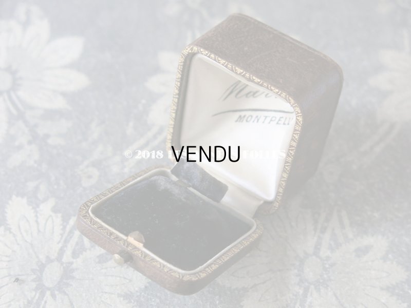 画像7: アンティーク 本革製 ジュエリーボックス リングボックス モノグラム 【 ID 】 ブラウン