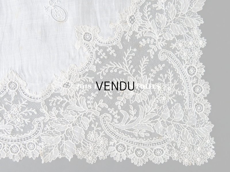 画像9: アンティーク ポワンドガーズ 結婚式のハンカチ 『ポワン・ド・ガーズ』