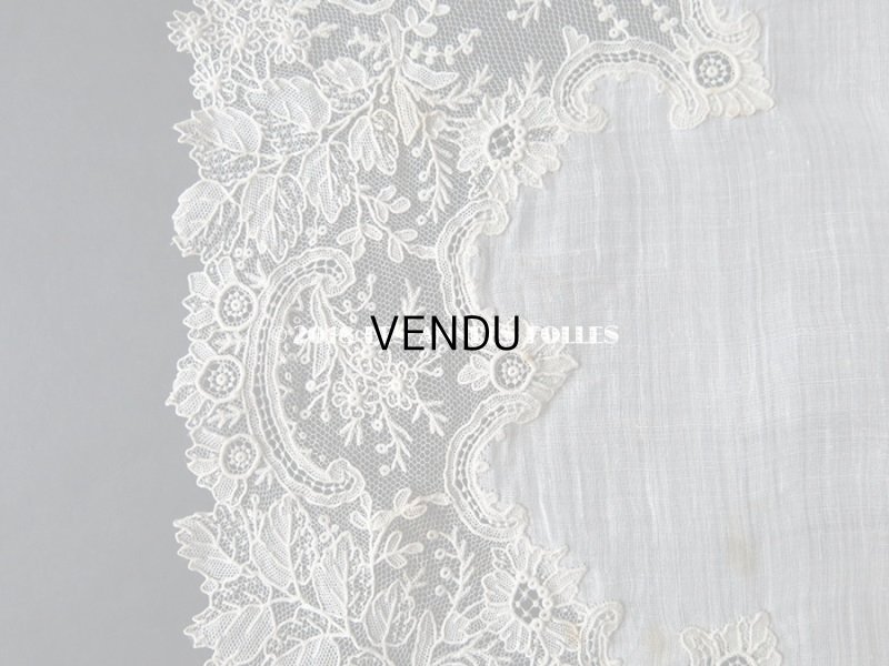 画像3: アンティーク ポワンドガーズ 結婚式のハンカチ 『ポワン・ド・ガーズ』