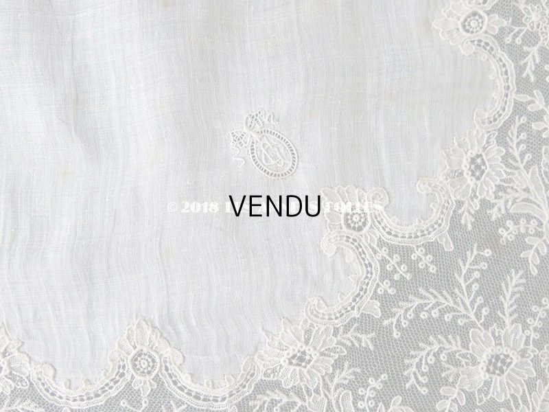 画像14: アンティーク ポワンドガーズ 結婚式のハンカチ 『ポワン・ド・ガーズ』