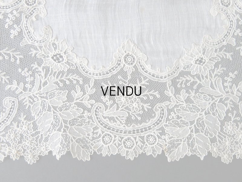 画像6: アンティーク ポワンドガーズ 結婚式のハンカチ 『ポワン・ド・ガーズ』