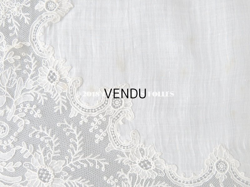 画像12: アンティーク ポワンドガーズ 結婚式のハンカチ 『ポワン・ド・ガーズ』