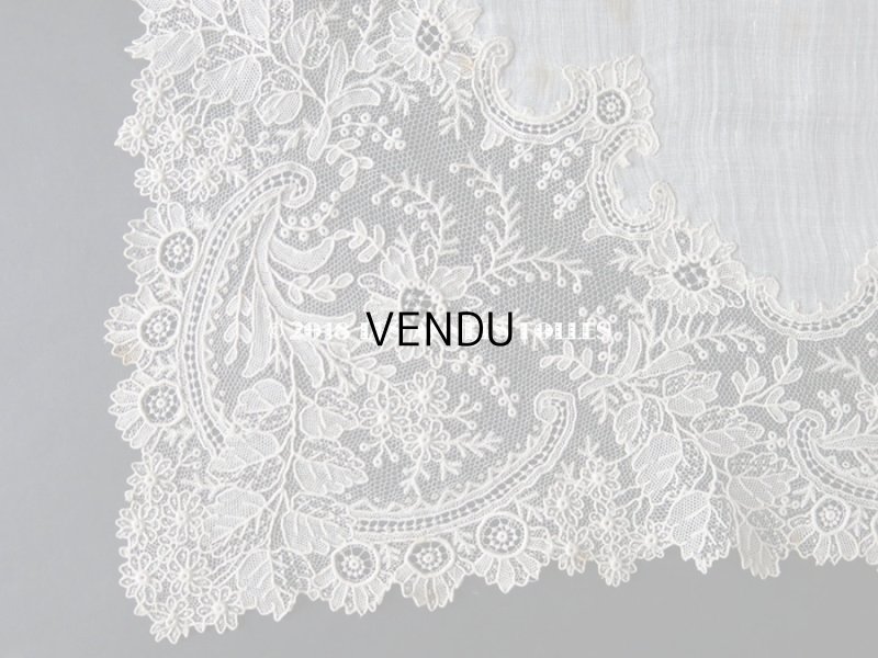 画像4: アンティーク ポワンドガーズ 結婚式のハンカチ 『ポワン・ド・ガーズ』