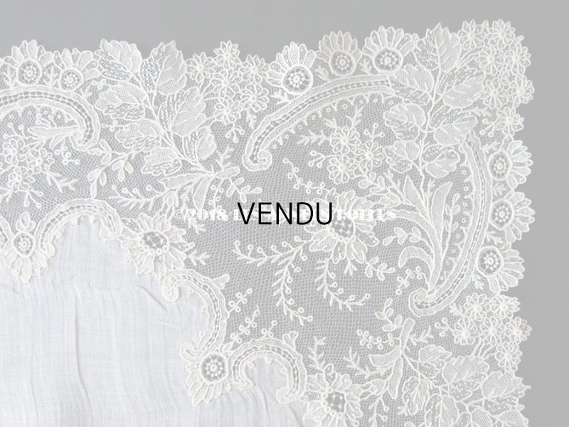 画像7: アンティーク ポワンドガーズ 結婚式のハンカチ 『ポワン・ド・ガーズ』