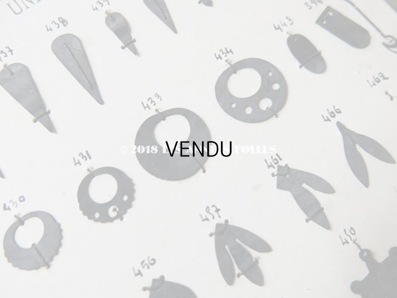 画像5: 1900年代 アンティーク  スパンコールのサンプラー Paillettes au Coq