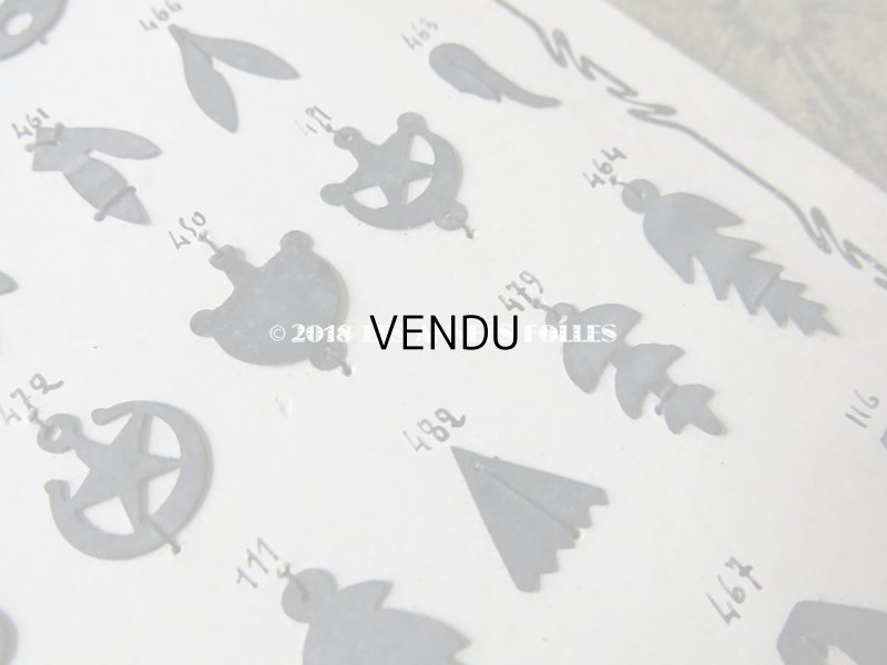 画像4: 1900年代 アンティーク  スパンコールのサンプラー Paillettes au Coq