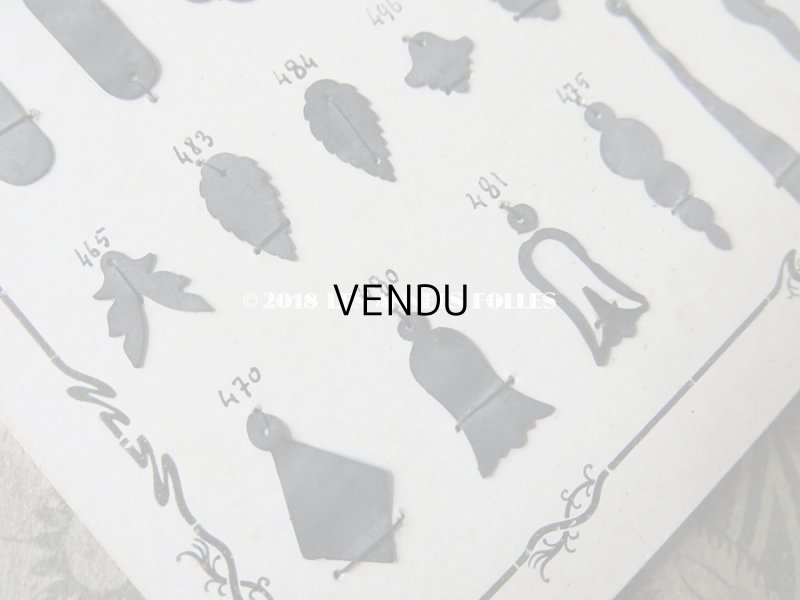 画像6: 1900年代 アンティーク  スパンコールのサンプラー Paillettes au Coq