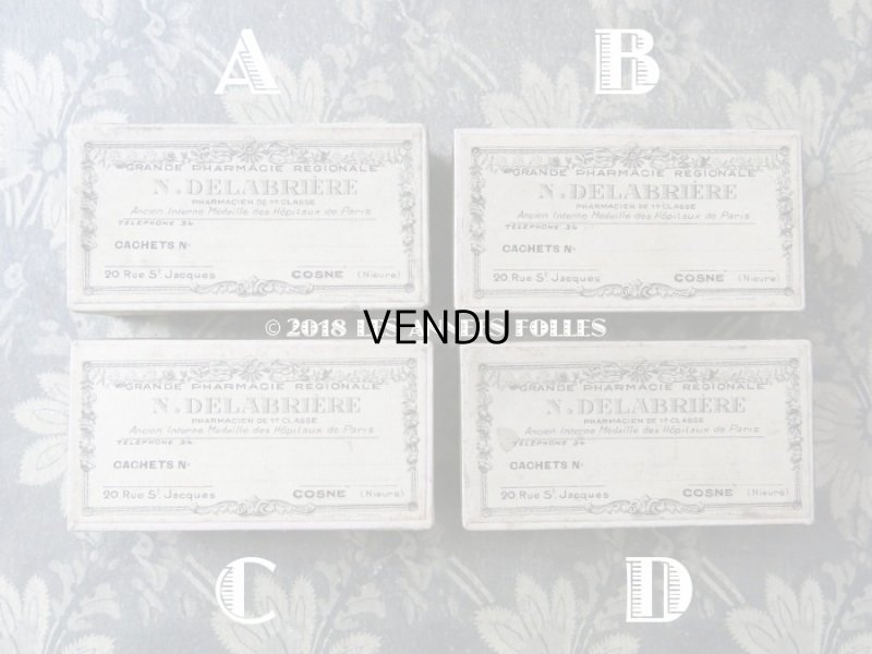 画像4: アンティーク ファーマシーボックス 薔薇とリボンのガーランド GRANDE PHARMACIE REGIONALE N.DELABRIERE