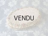 アンティーク　ロココトリム & レース ピンクのお菓子箱　シルク製