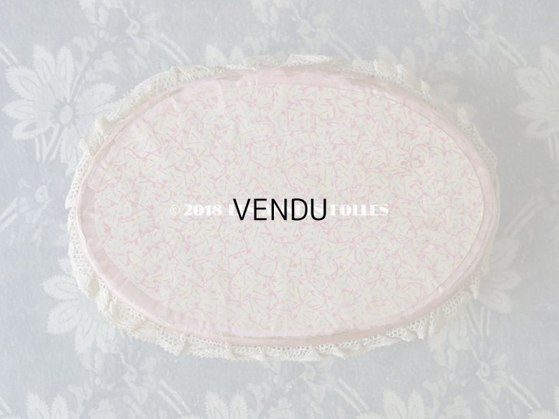 画像5: アンティーク　ロココトリム & レース ピンクのお菓子箱　シルク製