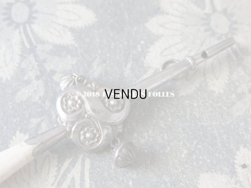 画像5: 19世紀 ナポレオン3世時代 アンティーク ラトル シルバー&ボーン製