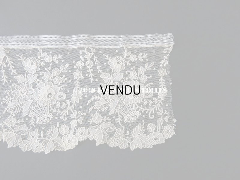 画像9: 19世紀末 アンティーク ニードルレース 薔薇の花かご ローズパニエのポワンドローズ  【ポワン・ド・ガーズ】 【ポワン・ド・ローズ】 170cm