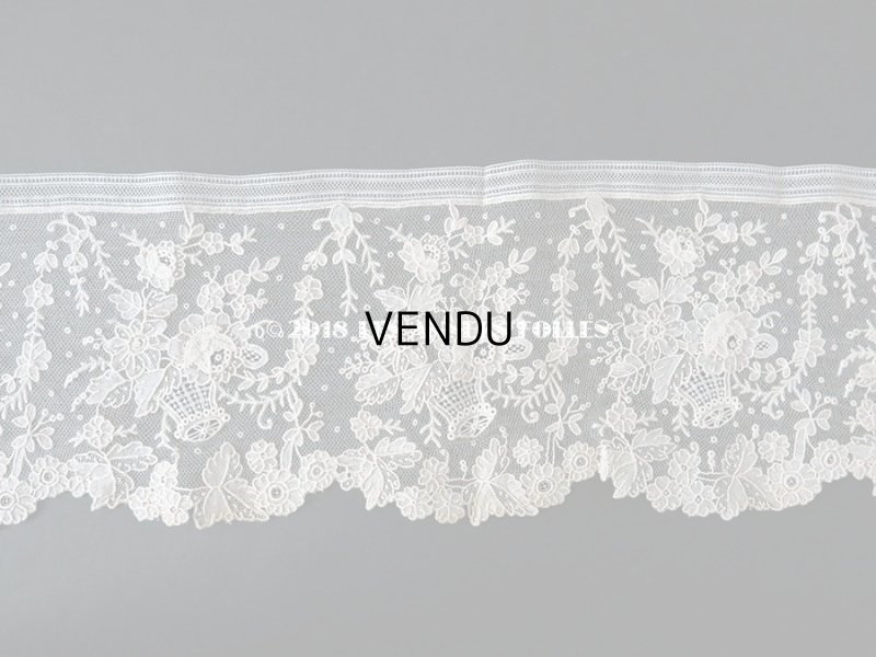 画像8: 19世紀末 アンティーク ニードルレース 薔薇の花かご ローズパニエのポワンドローズ  【ポワン・ド・ガーズ】 【ポワン・ド・ローズ】 170cm