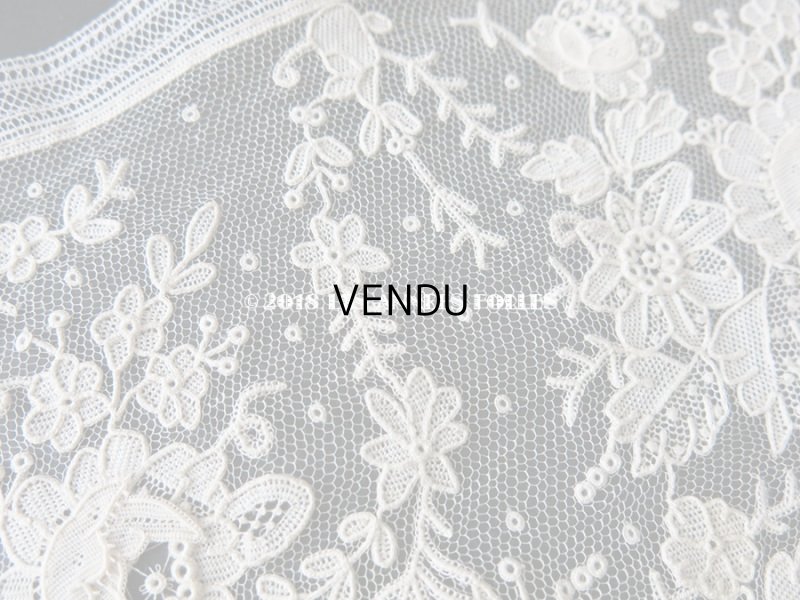 画像12: 19世紀末 アンティーク ニードルレース 薔薇の花かご ローズパニエのポワンドローズ  【ポワン・ド・ガーズ】 【ポワン・ド・ローズ】 170cm