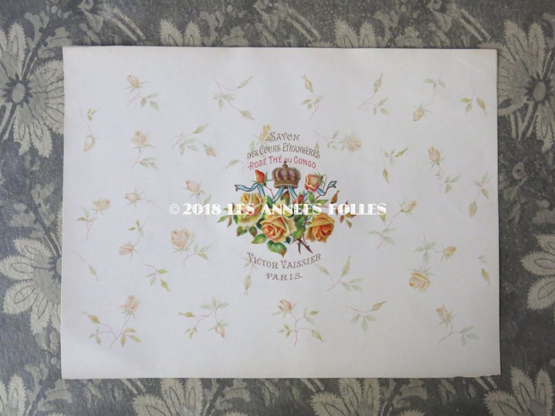 画像6: アンティーク ソープラベル 薔薇 SAVON DES COURS ETRANGERES ROSE THE DU CONGO - VICTOR VAISSIER PARIS -