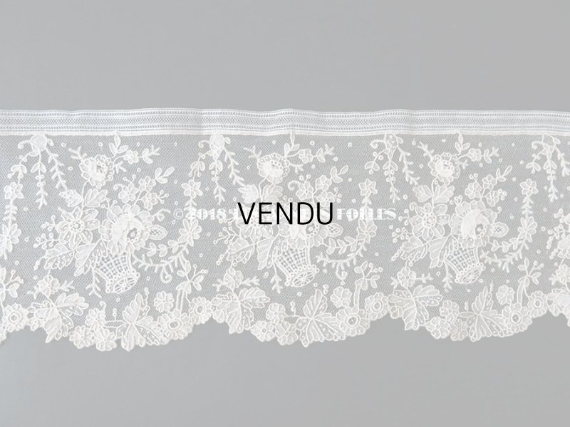 画像5: 19世紀末 アンティーク ニードルレース 薔薇の花かご ローズパニエのポワンドローズ  【ポワン・ド・ガーズ】 【ポワン・ド・ローズ】 170cm