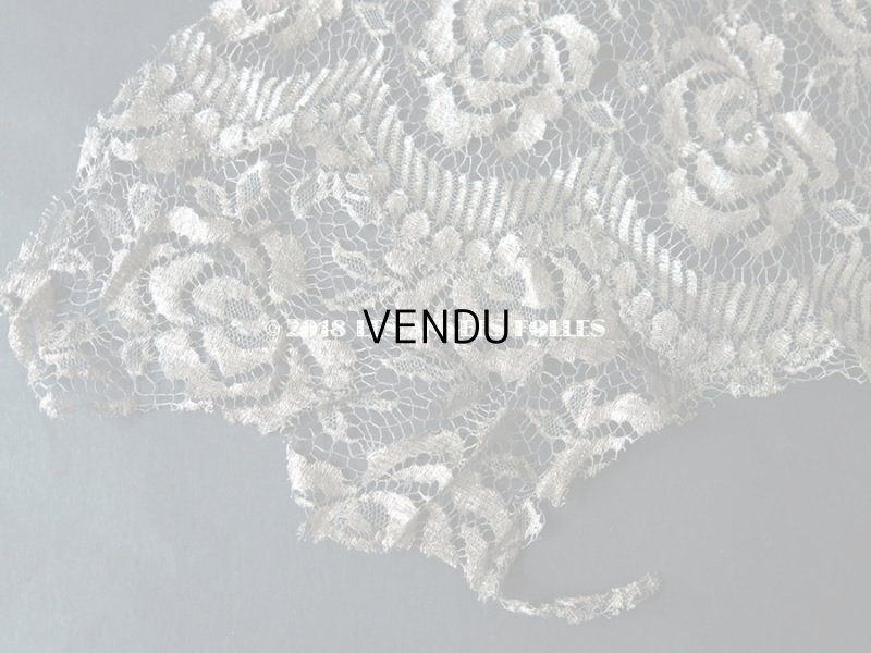 画像4: 1920年代 アンティーク メタルレース 薔薇模様 シルバー アールデコ