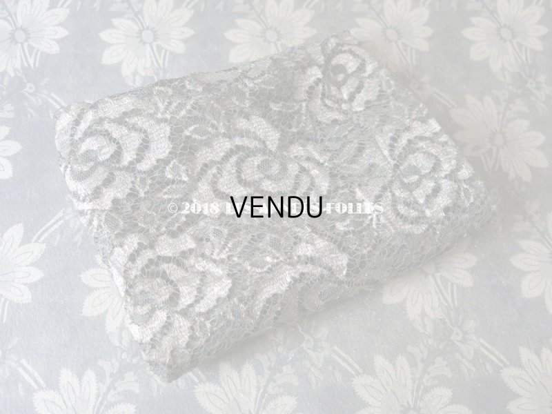 画像3: 1920年代 アンティーク メタルレース 薔薇模様 シルバー アールデコ