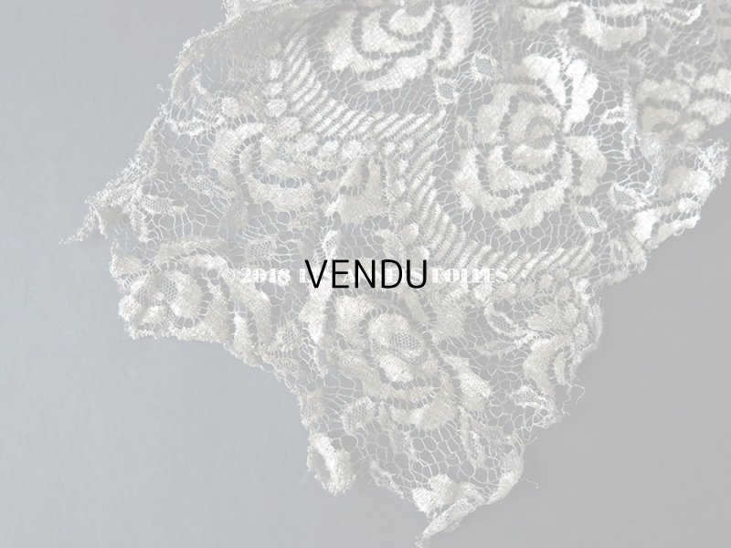 画像5: 1920年代 アンティーク メタルレース 薔薇模様 シルバー アールデコ