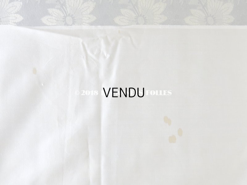 画像4: 19世紀末 アンティーク  シルク製サテン生地 ファブリック アイボリー 60×195cm