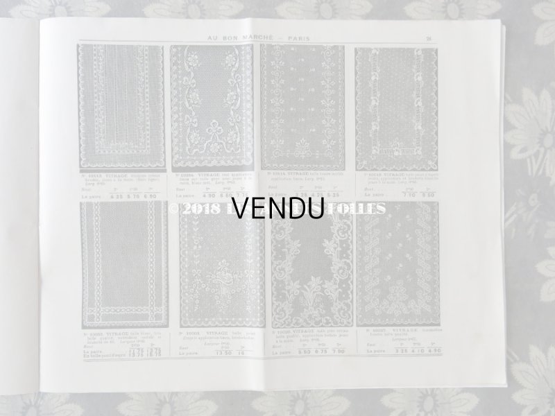 画像8: アンティーク ボンマルシェのカタログ カーテン&ベッドカバー RIDEAUX BLANCS - AU BON MARCHE -