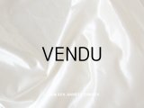 19世紀末 アンティーク  シルク製サテン生地 ファブリック アイボリー 60×195cm