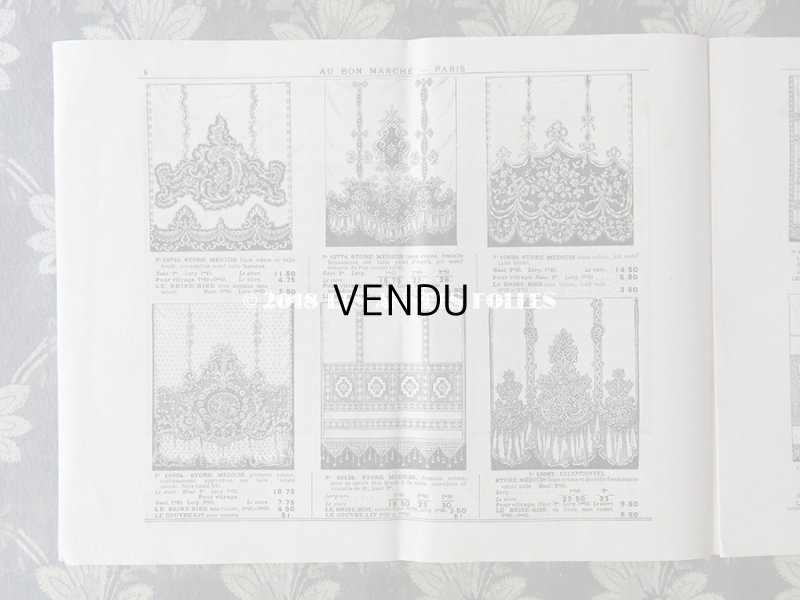 画像4: アンティーク ボンマルシェのカタログ カーテン&ベッドカバー RIDEAUX BLANCS - AU BON MARCHE -