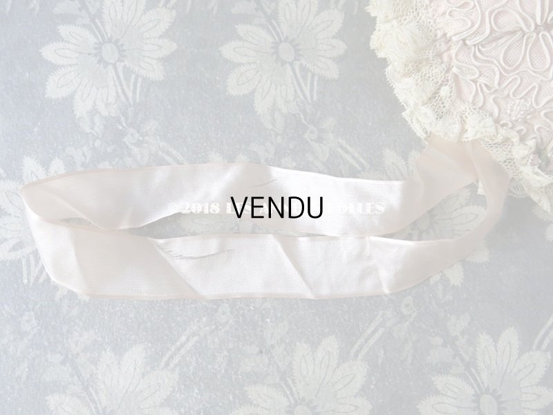 画像7: 1920年代 アンティーク ボネ ロココリボン & コード刺繍