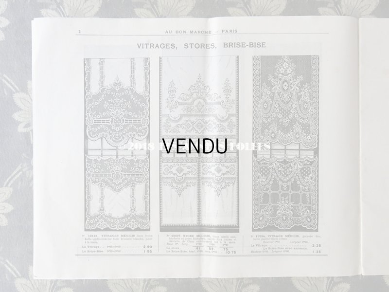 画像3: アンティーク ボンマルシェのカタログ カーテン&ベッドカバー RIDEAUX BLANCS - AU BON MARCHE -