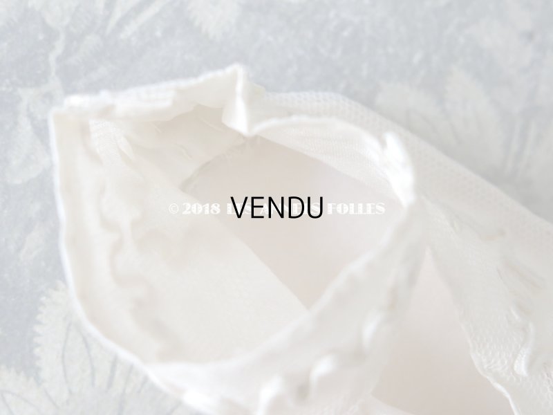 画像10: 1920年代 アンティーク ベビー用シューズ  薔薇のロココモチーフ&コード刺繍