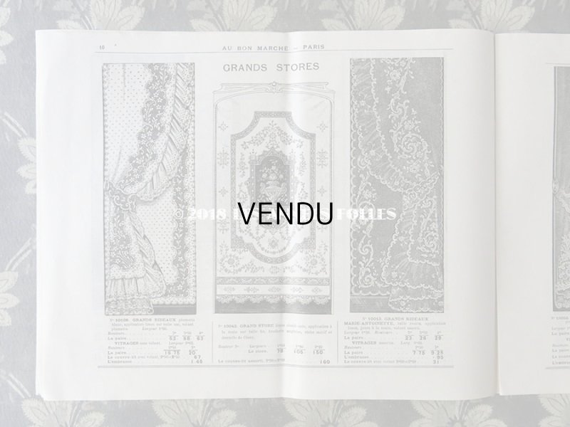 画像5: アンティーク ボンマルシェのカタログ カーテン&ベッドカバー RIDEAUX BLANCS - AU BON MARCHE -